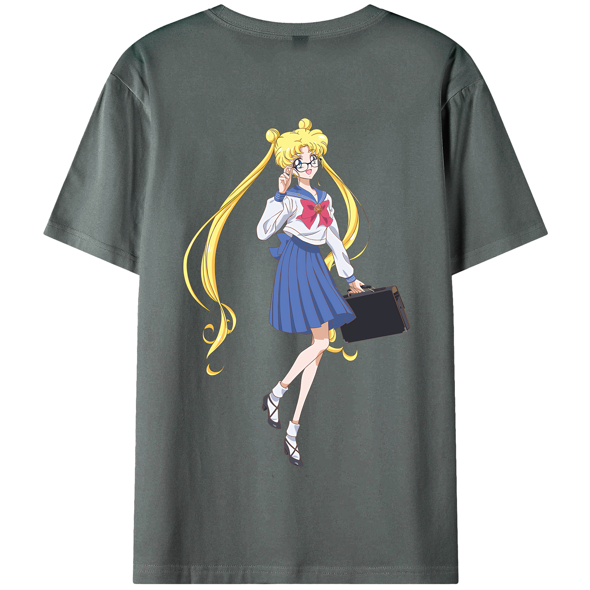 （画像用） 美少女戦士セーラームーン 愛野 美奈子 あいの みなこ Sailor Moon Aino Minako 綿100％半袖Tシャツ（背面プリント）